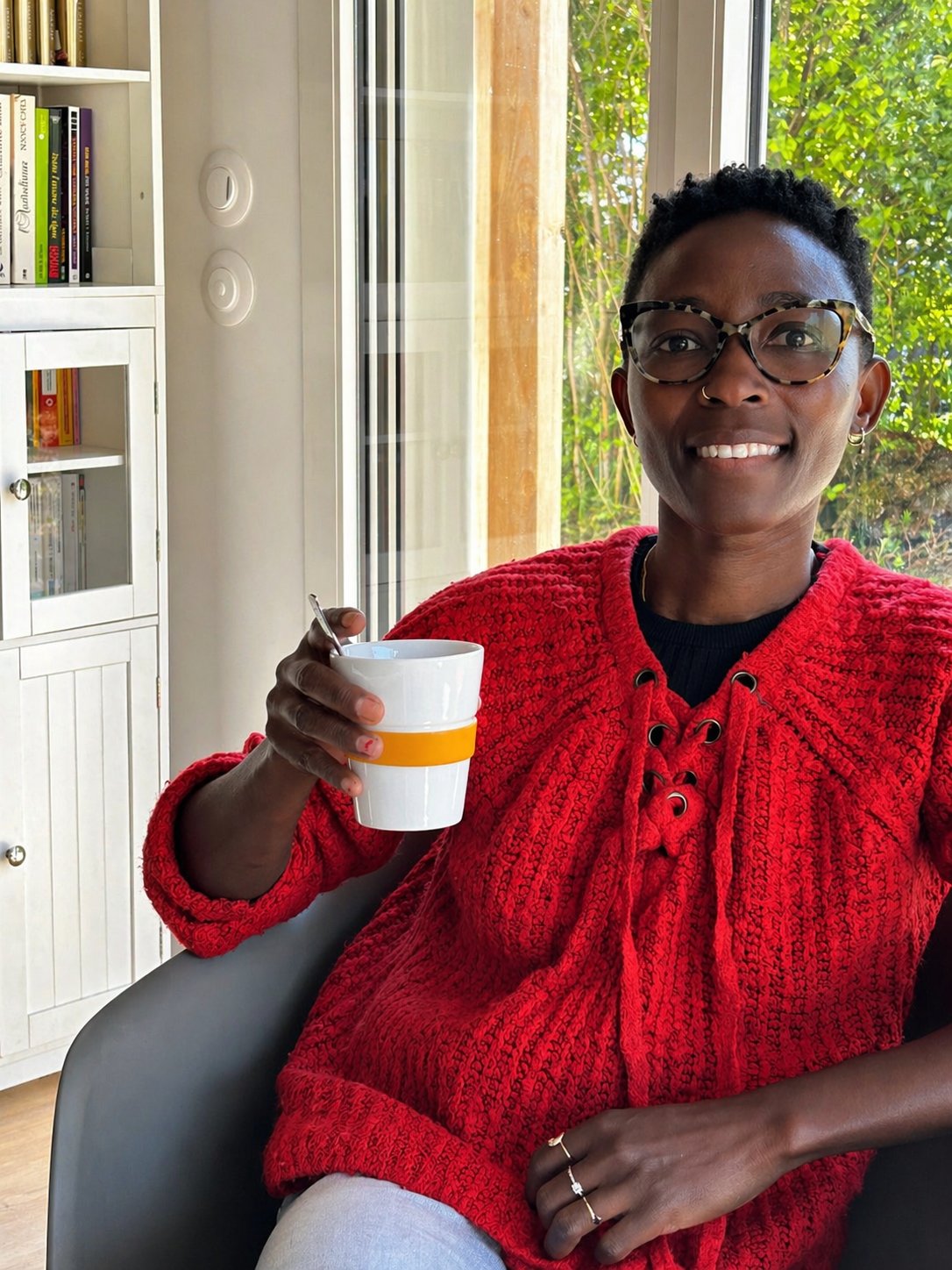 Rose, auxiliaire de vie, chez elle à Gannat